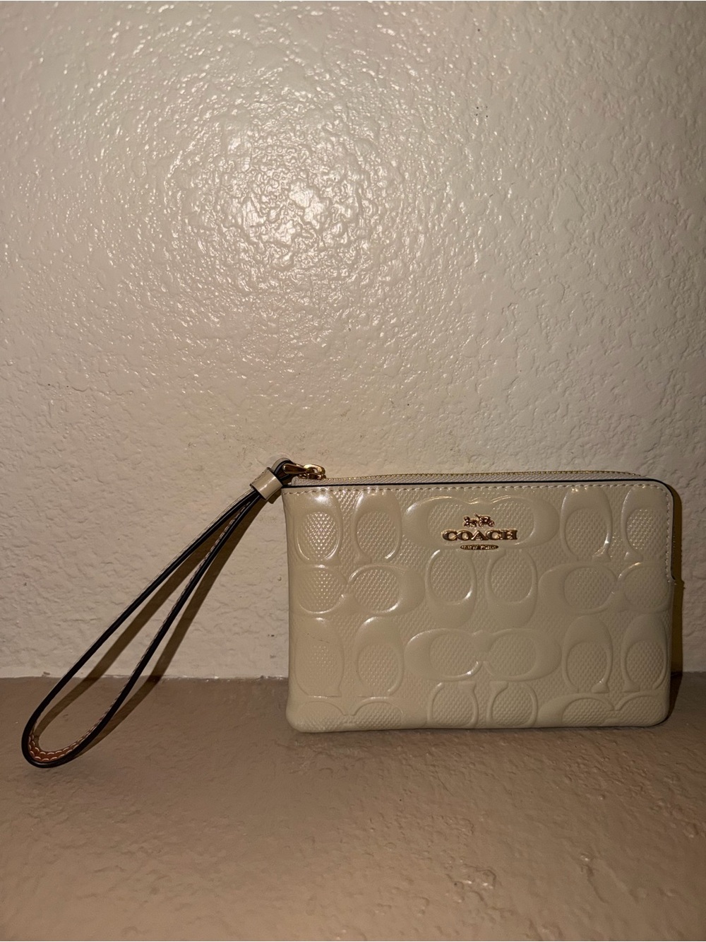 Coach Wristlet in Cream